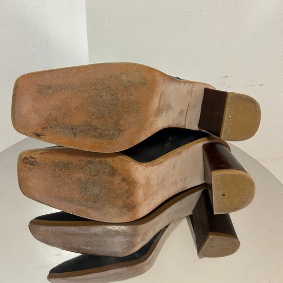 Alohas West Vintage Black Leather Ankle Boots - Picture 3 of 6